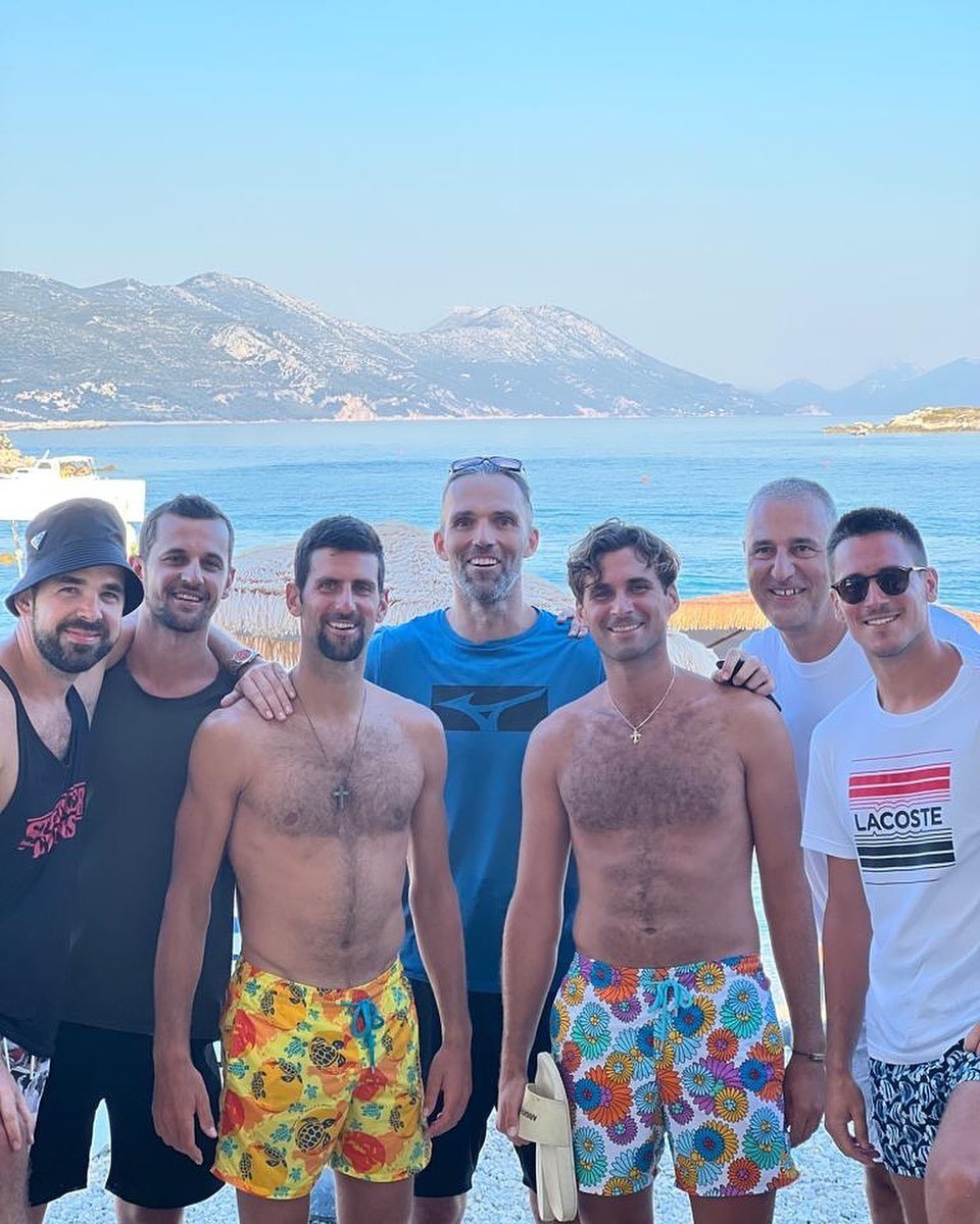 rishi45kumar's tweet image. Novak and bros chilling on a Croatian Island ๐