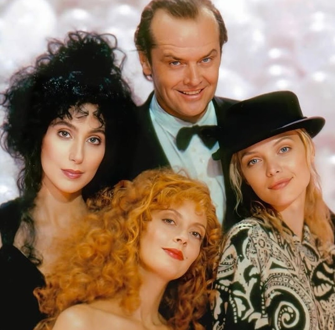 37Lemons's tweet image. The Witches of Eastwick
1987 film

Starring MTFs Cher, Susan Sarandon, Michelle Pfeiffer &amp;amp;
FTM Jack Nicholson

so warlocks not witches