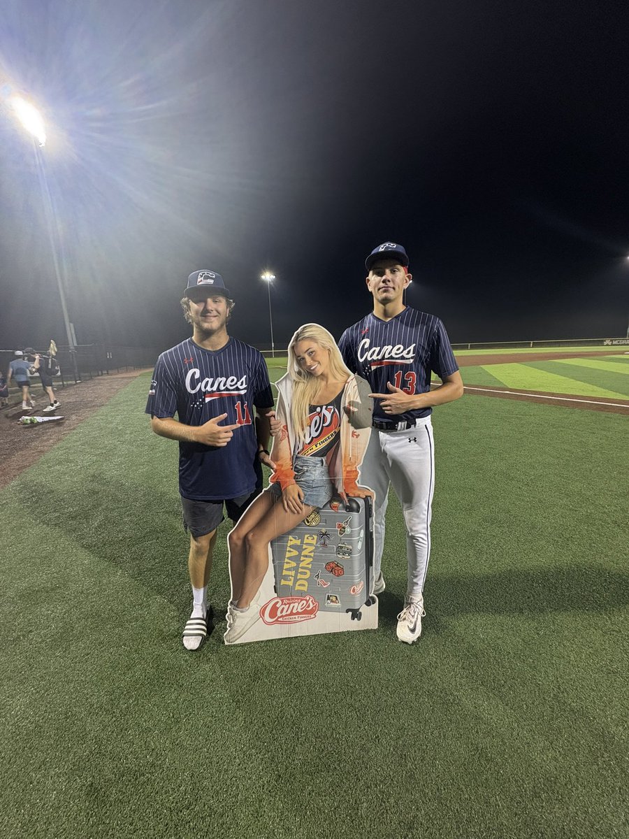 Canes Indiana 16u Black (@2027canesin) on Twitter photo What a game in Iowa!! Canes win the pool after a 1-0 victory. Bracket play tomorrow!
Canes Indiana <a href="/livvydunne/">Olivia Dunne</a> POTG goes to the two DUDES on the bump, <a href="/11KoltenWilson/">Kolten Wilson</a> & <a href="/JoeyOrtman_13/">joey ortman</a>! These two combine for 10 K’s only allowing 2 hits.
#RaiseTheBar What a game in Iowa!! Canes win the pool after a 1-0 victory. Bracket play tomorrow!
Canes Indiana <a href="/livvydunne/">Olivia Dunne</a> POTG goes to the two DUDES on the bump, <a href="/11KoltenWilson/">Kolten Wilson</a> & <a href="/JoeyOrtman_13/">joey ortman</a>! These two combine for 10 K’s only allowing 2 hits.
#RaiseTheBar