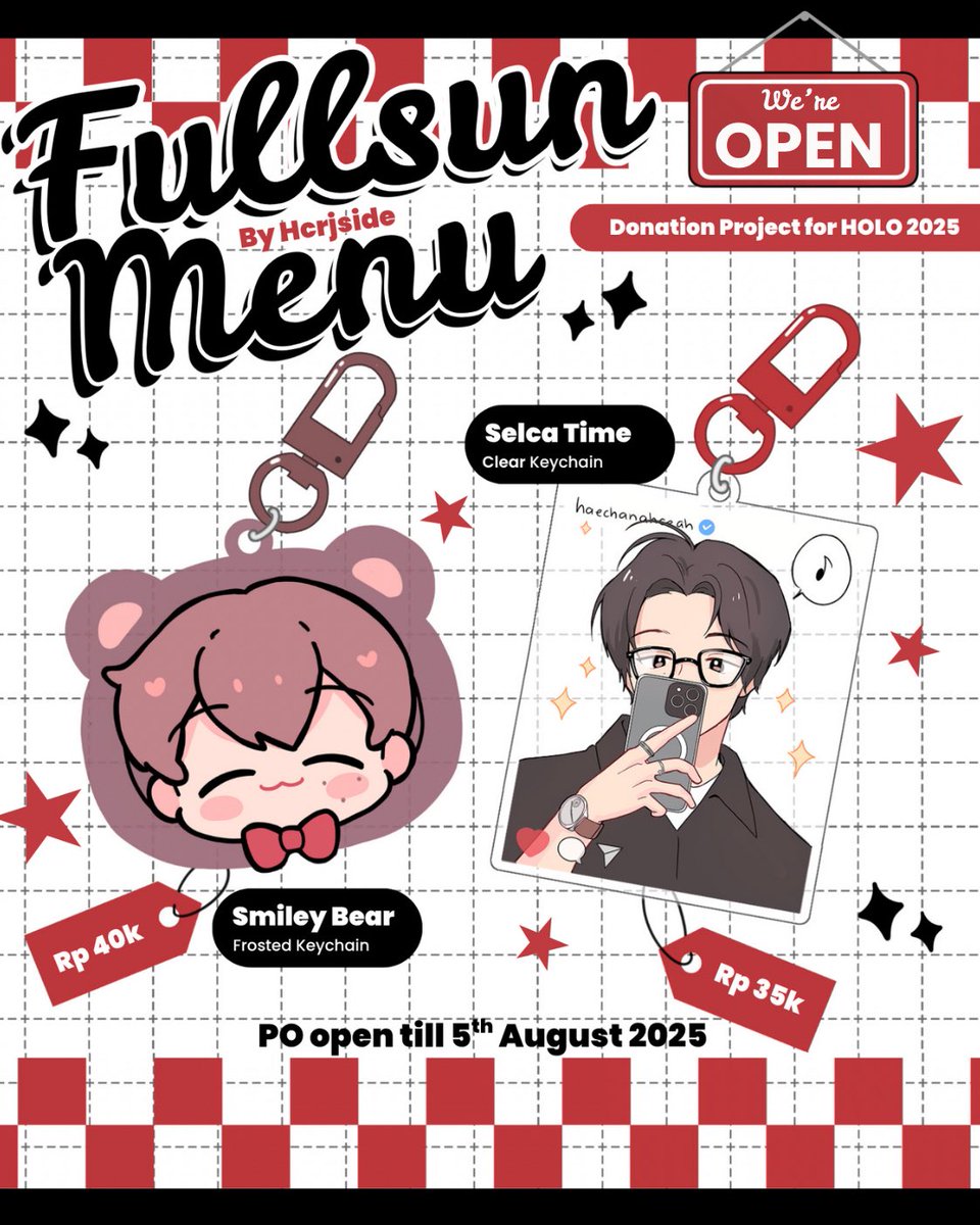 ⓘ pls kindly rt 

𝖋𝖚𝖑𝖑𝖘𝖚𝖓 𝖒𝖊𝖓𝖚 🎸*ੈ✩‧₊˚ ♥️
╰┈➤ a donation project for HOLO‘ 25 
            by <a href="/hcrjside/">nid</a>

⏰ ~ aug, 5th 
🔗 bit.ly/40CbhvC

tags: haechan holo solo donasi donation