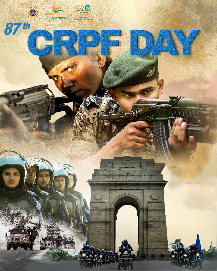 AmitMalik_IND's tweet image. सीआरपीएफ स्थापना दिवस के अवसर पर सभी #CRPF कार्मिकों एवं उनके परिजनों को हार्दिक शुभकामनाएं
आज के दिन केंद्रीय रिज़र्व पुलिस बल अप्रतिम वीरता, अदम्य साहस, सर्वोच्च बलिदान एवं अटूट कर्त्तव्यनिष्ठा से परिपूर्ण अपनी शौर्यगाथा का भव्य उत्सव मना रहा है।
मातृभूमि की सेवा, सुरक्षा,…