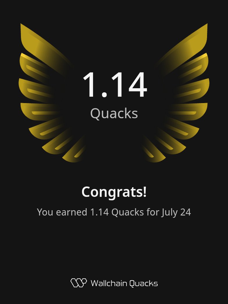 Boscofx_25's tweet image. Just earned 1.14 Quacks on @wallchain_xyz in one day 🦆

Turn insights into rewards and climb the leaderboard 🥇

👇 Comment “gQuack” for invite and start earning