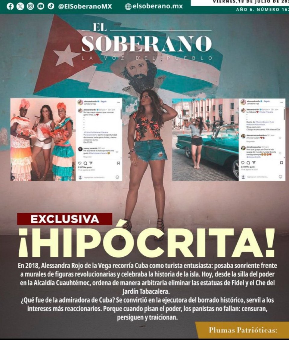 AngMariscal4T's tweet image. La incongruencia de Rojo de la Vega. @AlessandraRdlv
Esta imagen es suficiente para truncar una carrera política ascendente de cualquier facho
¡Viva la Revolución!
-Que siempre, no 🤷
Ah, no, bueno 🙄