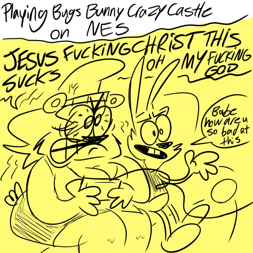 kjmanimations's tweet image. ben and cass play bugs bunnys crazy castle on NES