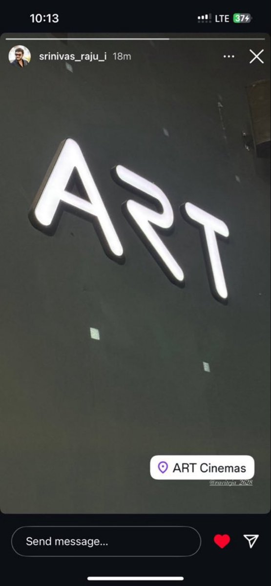 Harsha_offl2's tweet image. #ARTcinemas
Mass Maharaj @RaviTeja_offl visited @ARTCinemasOffl in Vanasthalipuram ?now 🤨
#raviteja #Massjathara