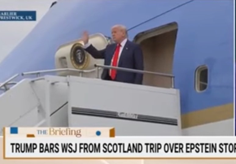The PEDOPHILE.
Always waving to NOBODY when he gets ON &amp; OFF planes.
TO EMERGED   in SELF GLORIFICATION...