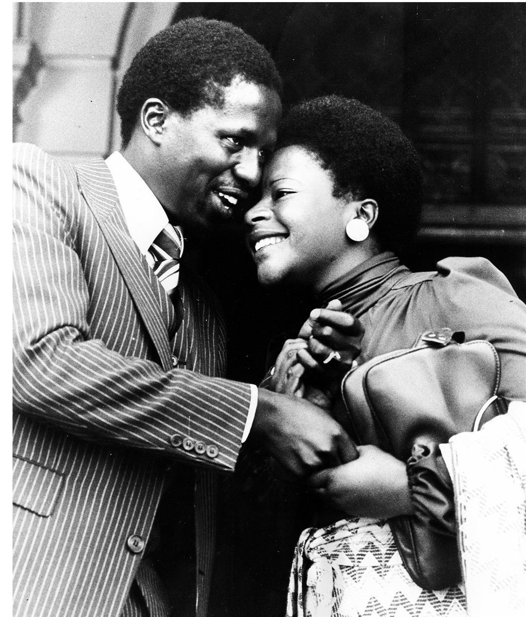 Dikgang Moseneke with his wife after being admitted as an attorney, April 1978.