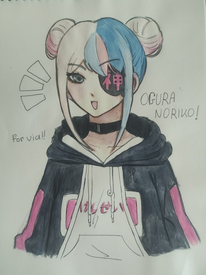 https_neverm1nd's tweet image. HAPPY BIRTHDAY VIA!! @vialautte I DREW OGURA FOR YOU (my camera quality is so bad 💔💔)