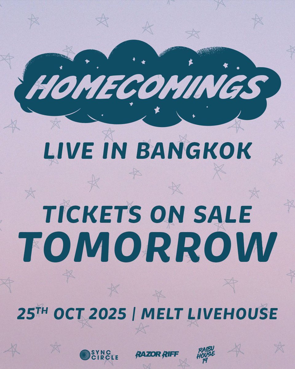 razorriff_th's tweet image. 𝑯𝒐𝒎𝒆𝒄𝒐𝒎𝒊𝒏𝒈𝒔 𝑭𝒂𝒏𝒔 𝑨𝒓𝒆 𝒀𝒐𝒖 𝑹𝒆𝒂𝒅𝒚?
Tomorrow at 10:00 AM, it’s time to book your ticket home and experience the heartfelt sounds of @homcomi together.
Grab yours at ticketmelon.com/razorriff/home… 🪽