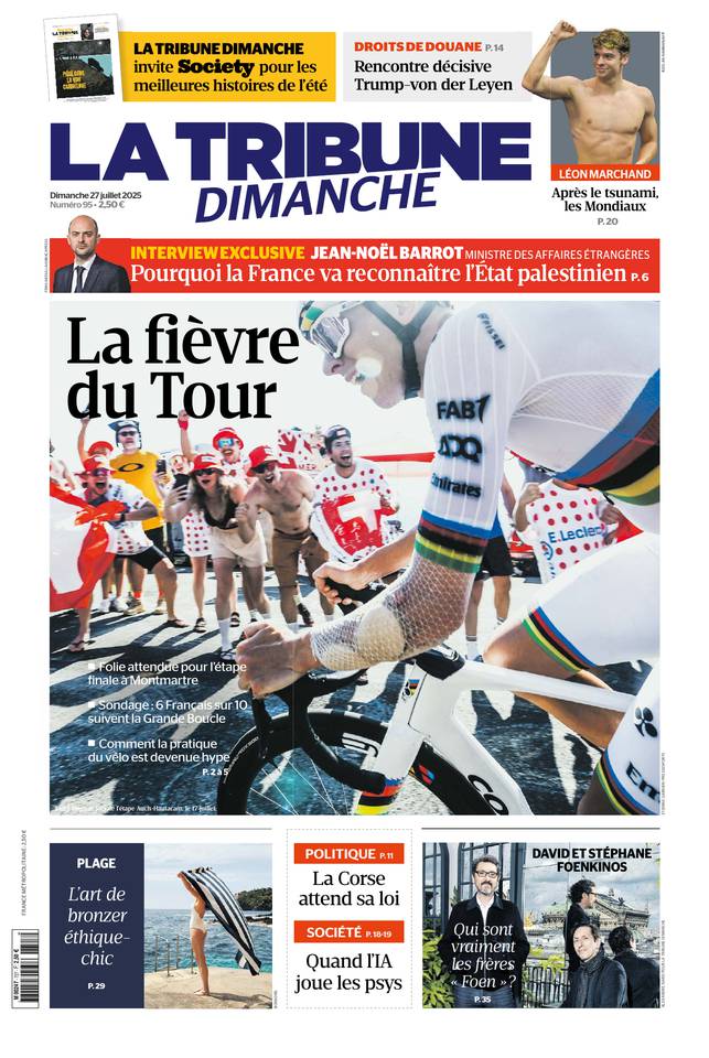 Cesarmand's tweet image. La Une de La Tribune Dimanche