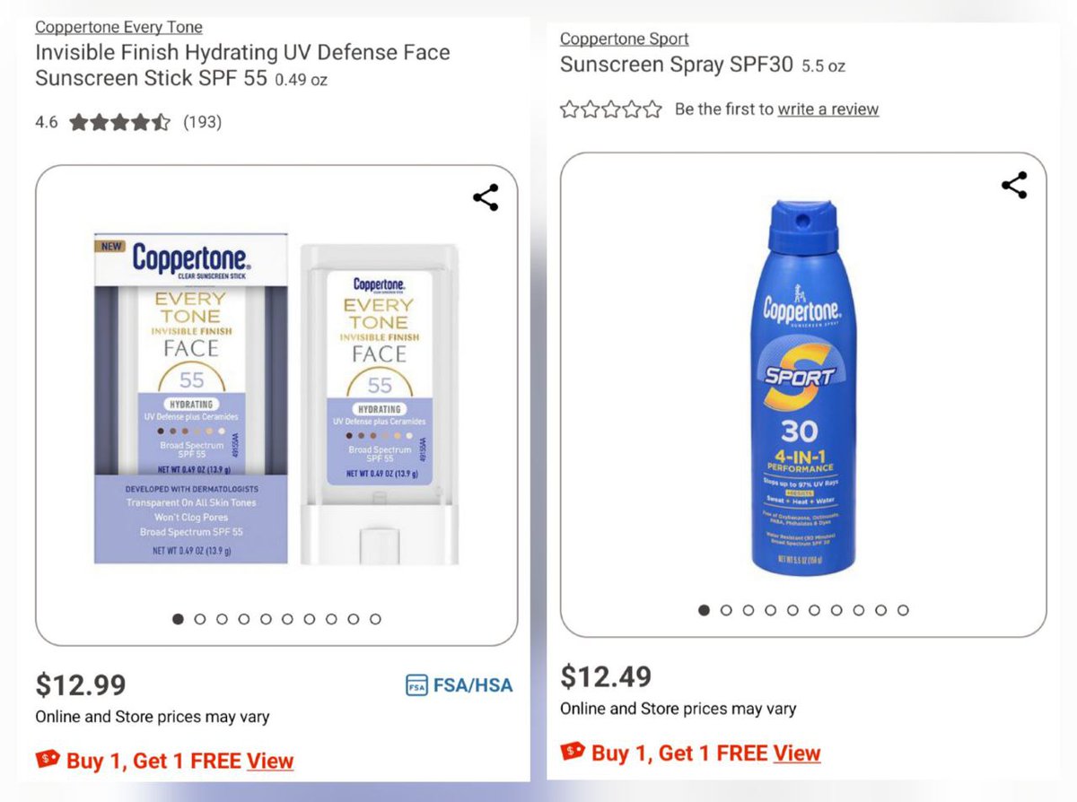 ☀️Walgreens Deal

Coppertone sunscreen spray

Add in 2s

Use code PICKUP20 for more than 6 code PICKUP15 for less than 6

Recieve walgreens cash $10 for ever 2

mavely.app.link/e/kYObv3dSkVb

Or this one

mavely.app.link/e/PWicfVgSkVb

Ad