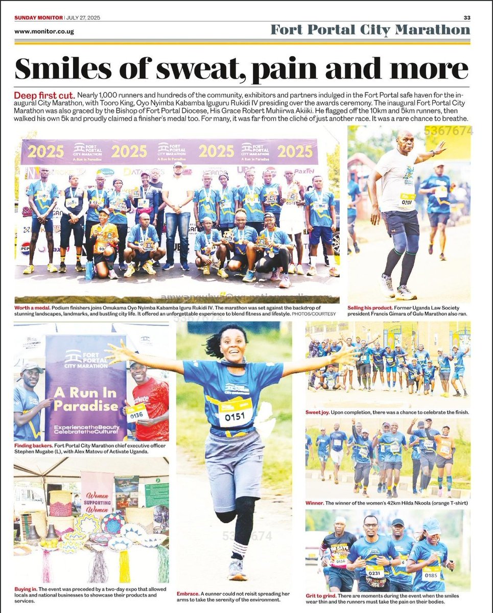 📸 Find your high-res <a href="/FPcitymarathon/">Fort Portal City Marathon</a> memories in today’s ePaper of the Sunday Monitor by <a href="/DailyMonitor/">Daily Monitor</a>.

Nation ePaper, The Truth wherever you go. Click to read today's ePaper: epaper.nation.africa/read/release/1…