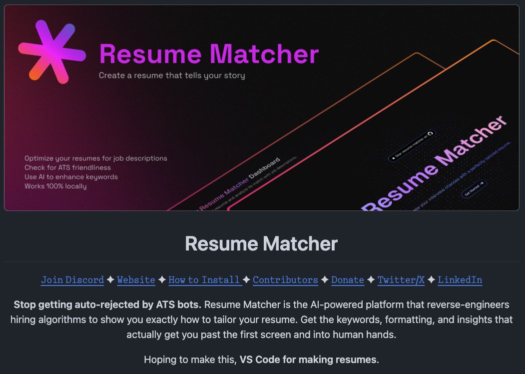 nemesiscodex's tweet image. You may want to bookmark this.
This Open-source project helps you improve your resume.
✦ It analyzes your resume for compatibility with ATS systems (Applicant Tracking Systems).
✦ Given a job description it tells you how well your resume match and provides improvement areas…
