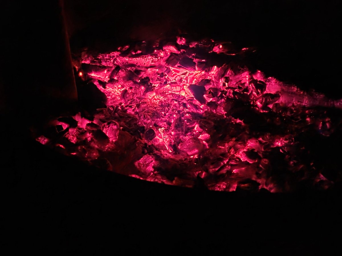Embers fade as another camping get-together comes to an end.

If camping in the middle of nowhere, under the stars, is supposed to be so relaxing... why am I so utterly exhausted? In a good way, though. 🫶