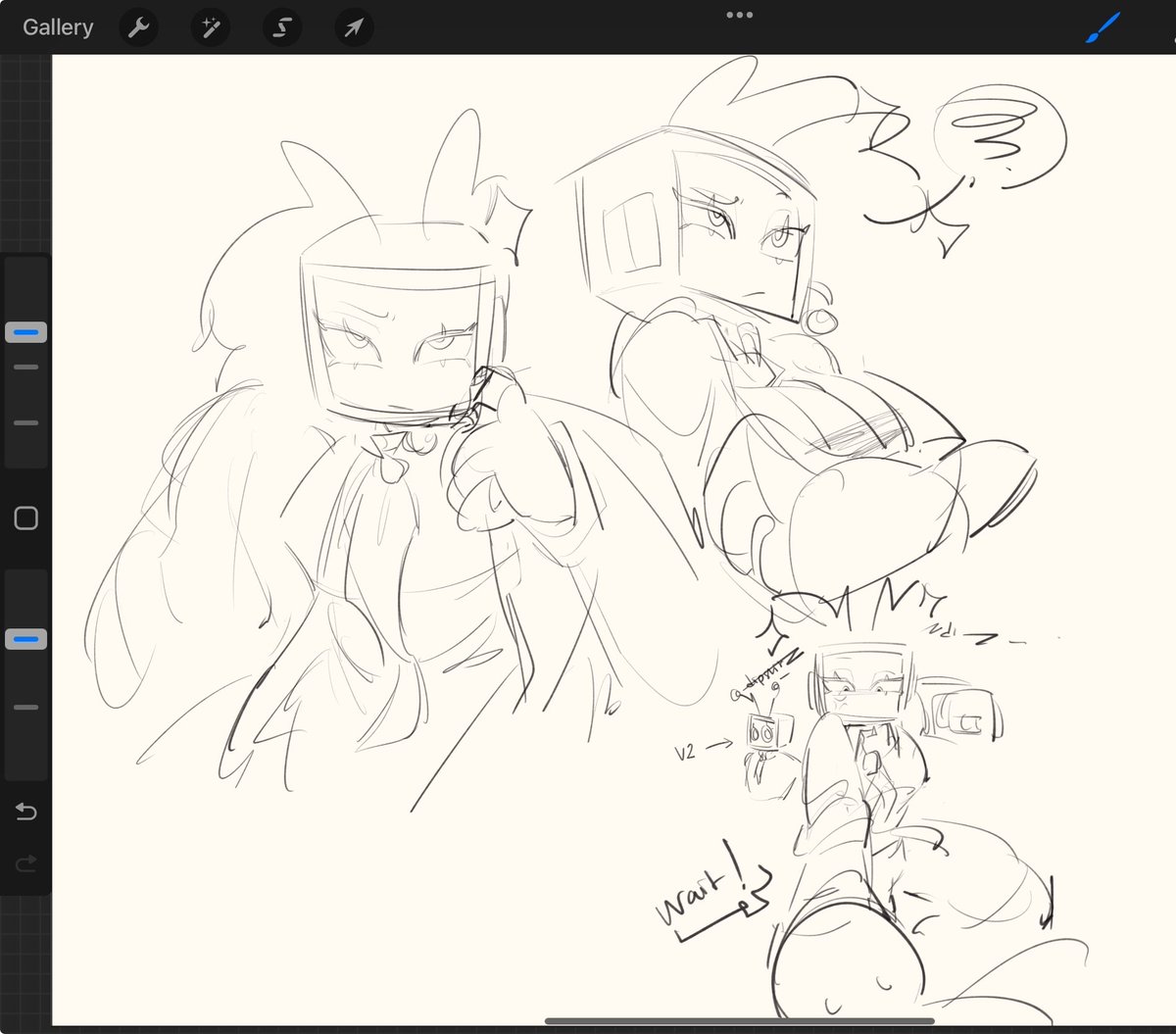 aoikiyo_'s tweet image. eve sketches/vees au