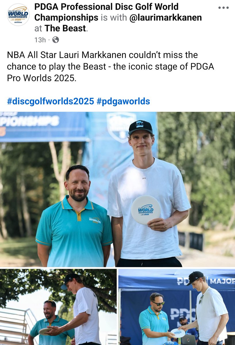 theDGFanatic's tweet photo. In case you didn't know, the Finnish NBA All Star Lauri Markkanen is an avid disc golfer ✅ https://t.co/NWplOiuIlK