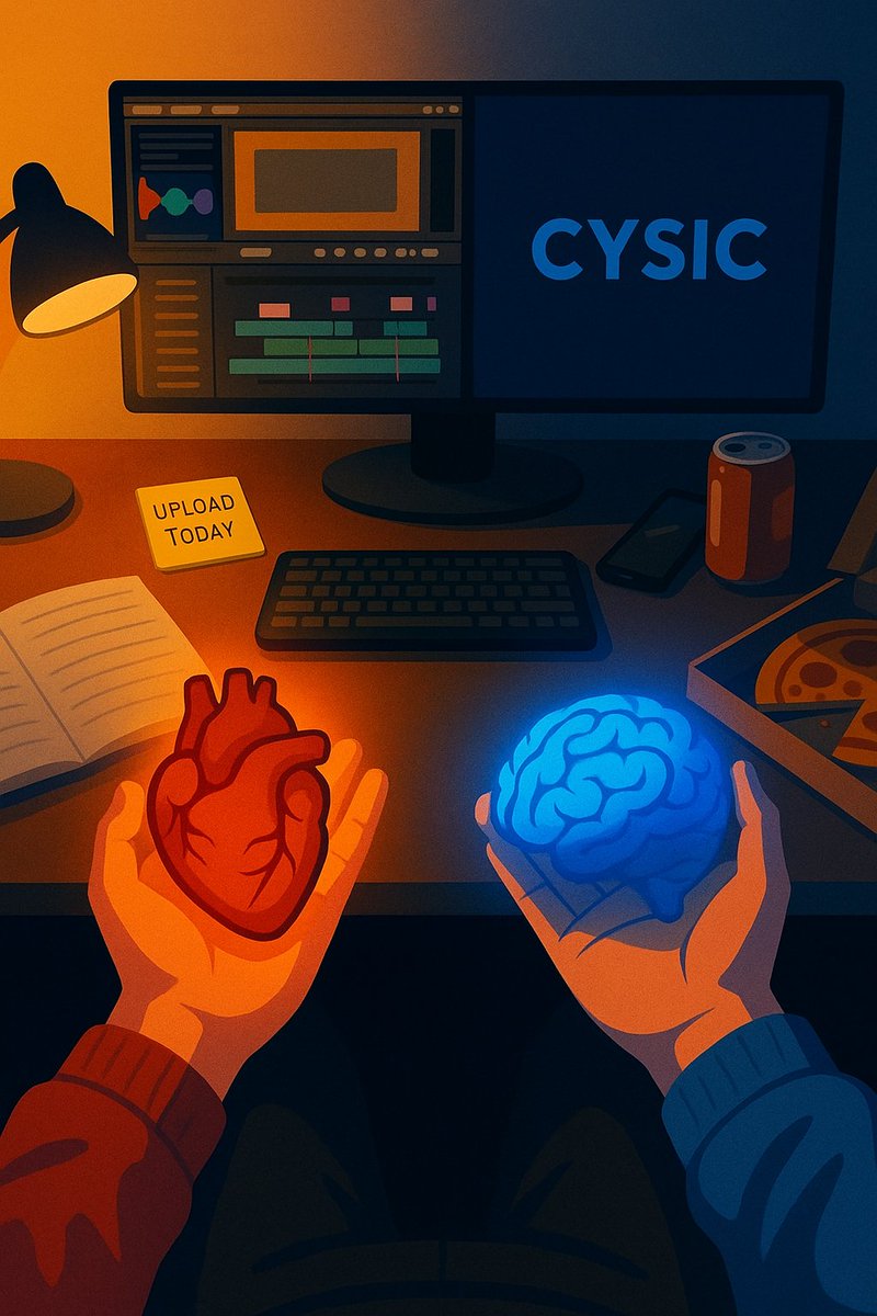 🎯 Heart vs. Brain. Comfort vs. Creation.

In this moment, you choose:
🔥 Netflix and chill, or
🧠 Spin up your rig and help power the zero-knowledge internet.

This image captures the creative’s dilemma consume or compute.
<a href="/cysic_xyz/">Cysic</a> makes that choice easier by turning your