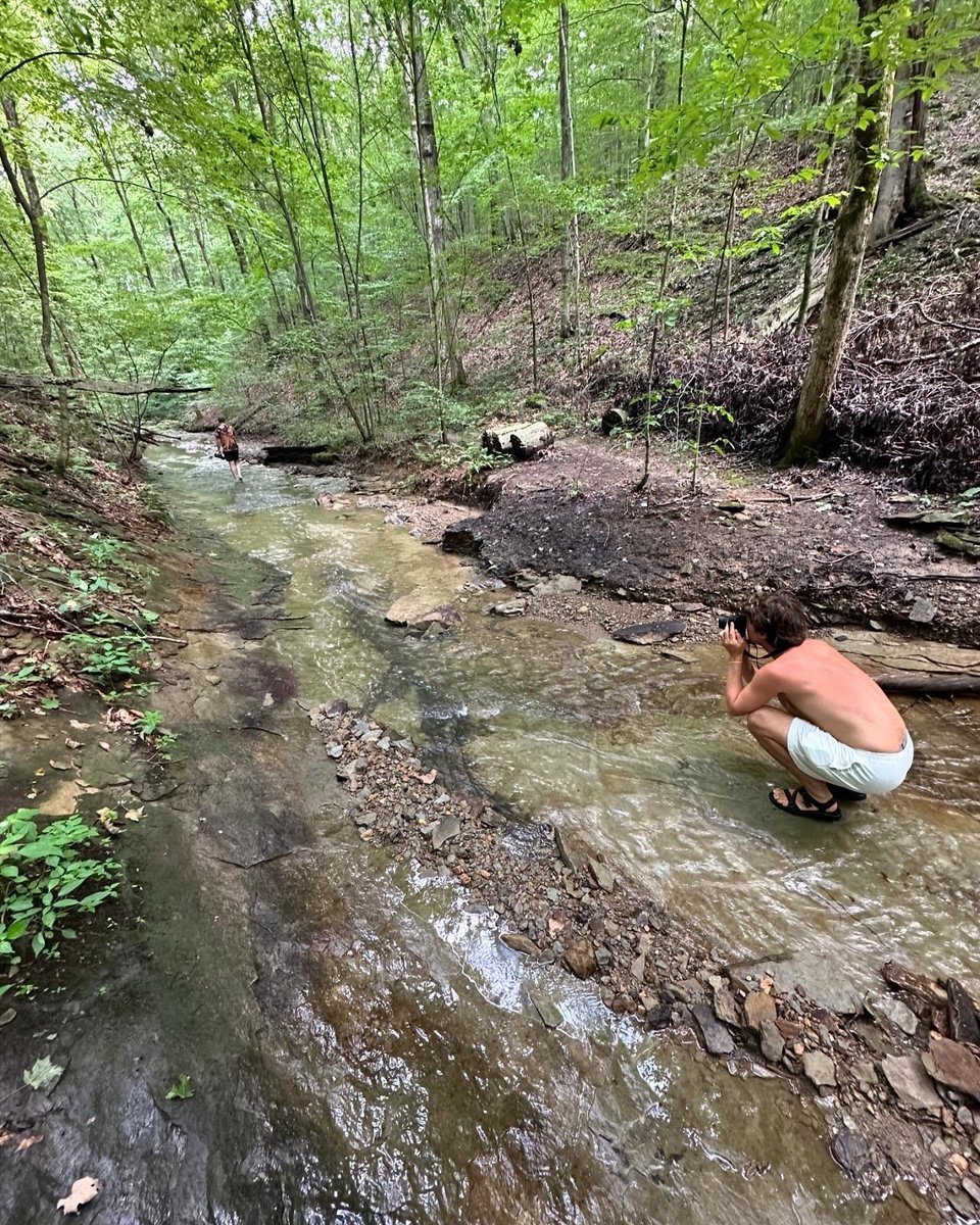 darlingsteddie's tweet image. what if steddie summer explorers , steve half naked in his chacos taking photos of eddie wading in the river waters looking for bugs and frogs and fish