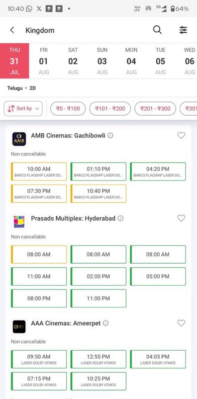 chaithu_dhfm's tweet image. #Kingdom Hyderabad city bookings opened