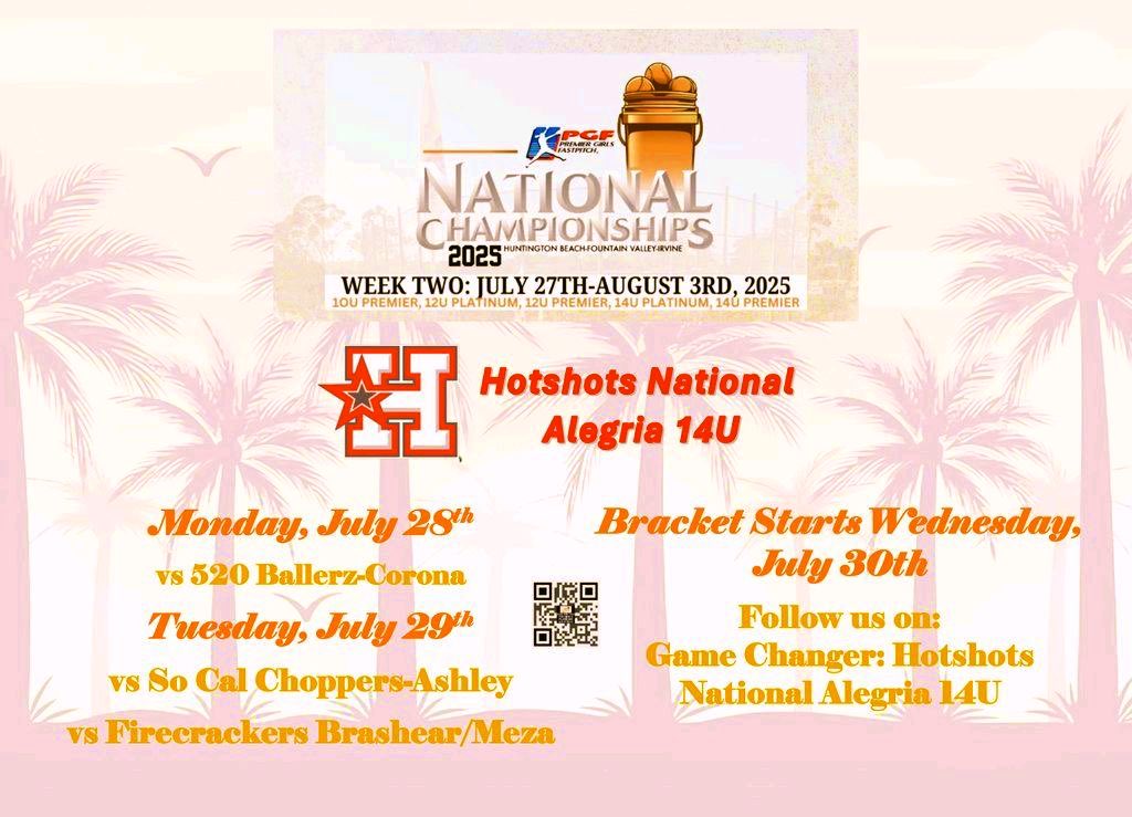 Headed to Cali in the morning for PGF Nationals. I’m excited for our last tournament of the summer! #bangbang