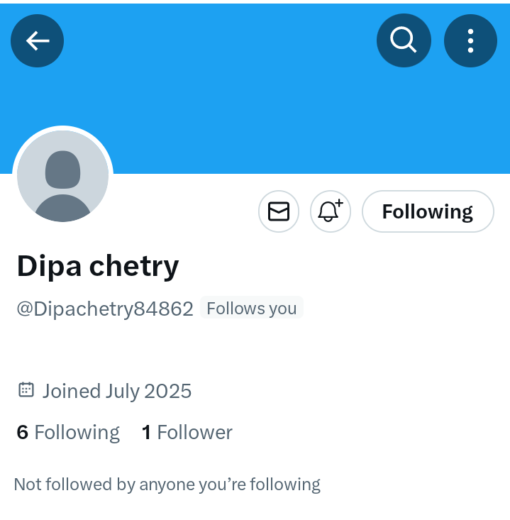 Rahulchetry1992's tweet image. कृपया इस account कों follow करें और follow back पाएं।

@Dipachetry84862