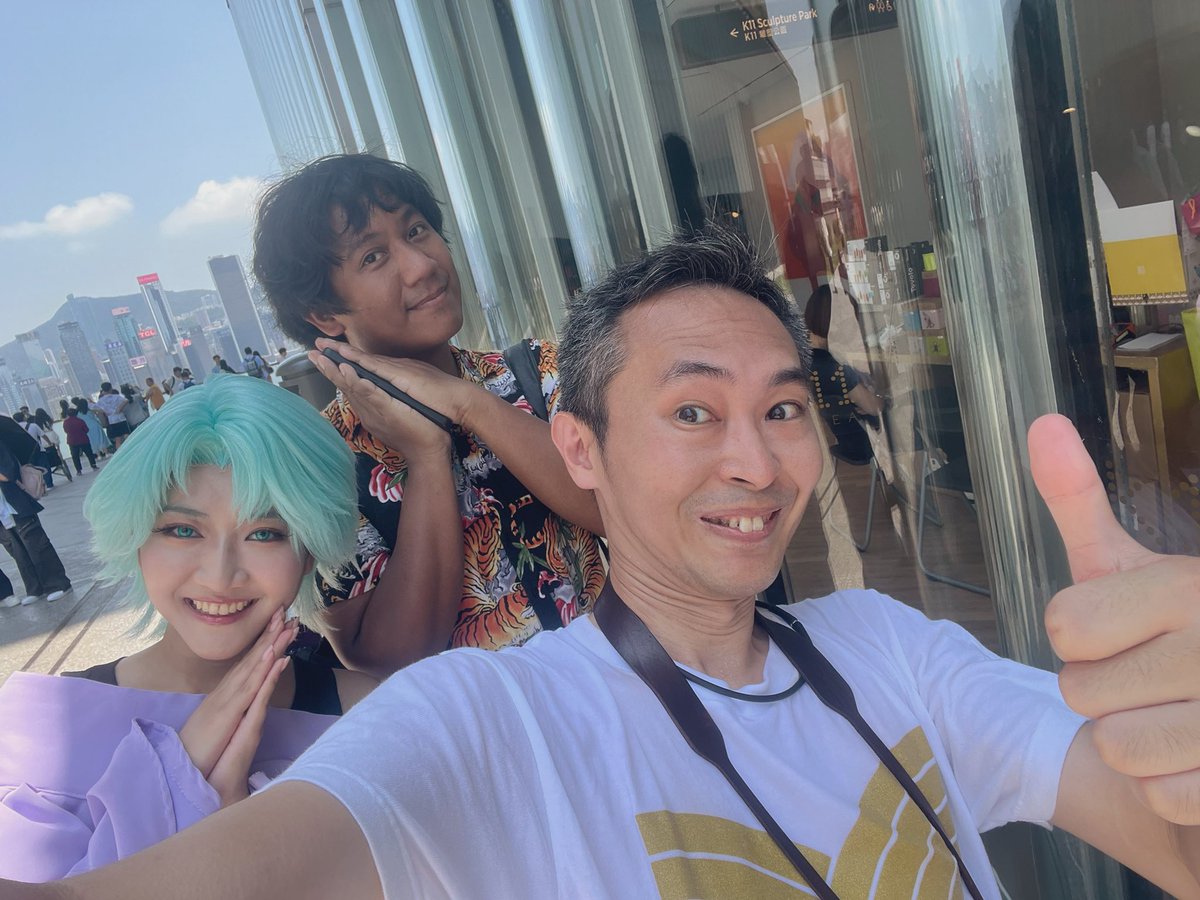 uhimaru999's tweet image. 今日はですね、タイのコスプレチームと交流戦です
また後で他のメンバー駆けつけてくるらしいっす