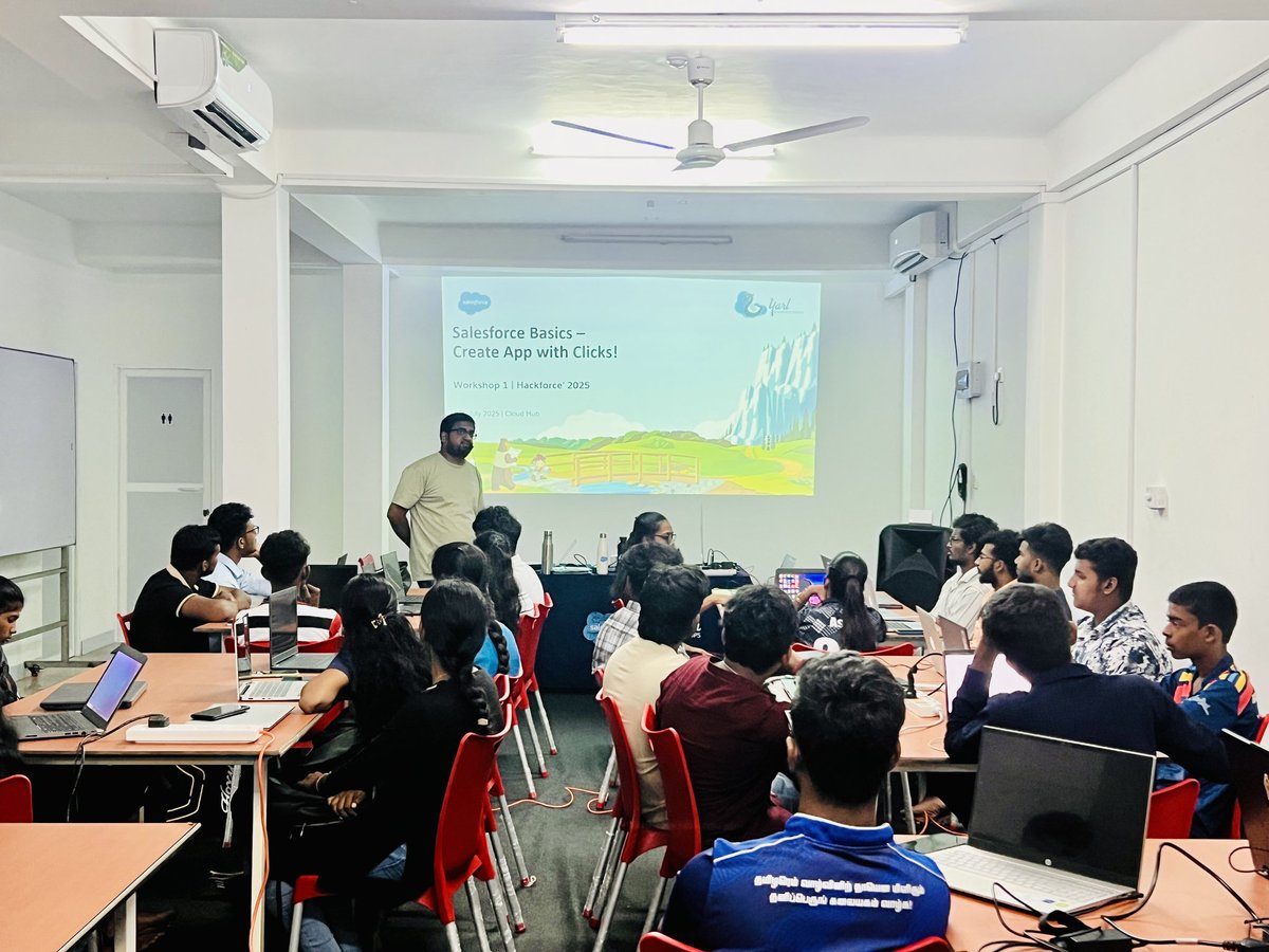 Yarl Salesforce Ohana - Sri Lanka (@yarlsfo) on Twitter photo π΄πππ©π©ππ§π’π§π ππ¨π°: ππππ€ππ¨π«ππ' ππ - ππ¨π«π€π¬π‘π¨π© ππ!
Trailblazers are diving into Salesforce Basics - Create Apps with Clicks, Not Code at Cloud Hub!
The journey to build smart, no-code solutions has officially begun.
#Hackforce25 #Salesforce π΄πππ©π©ππ§π’π§π ππ¨π°: ππππ€ππ¨π«ππ' ππ - ππ¨π«π€π¬π‘π¨π© ππ!
Trailblazers are diving into Salesforce Basics - Create Apps with Clicks, Not Code at Cloud Hub!
The journey to build smart, no-code solutions has officially begun.
#Hackforce25 #Salesforce