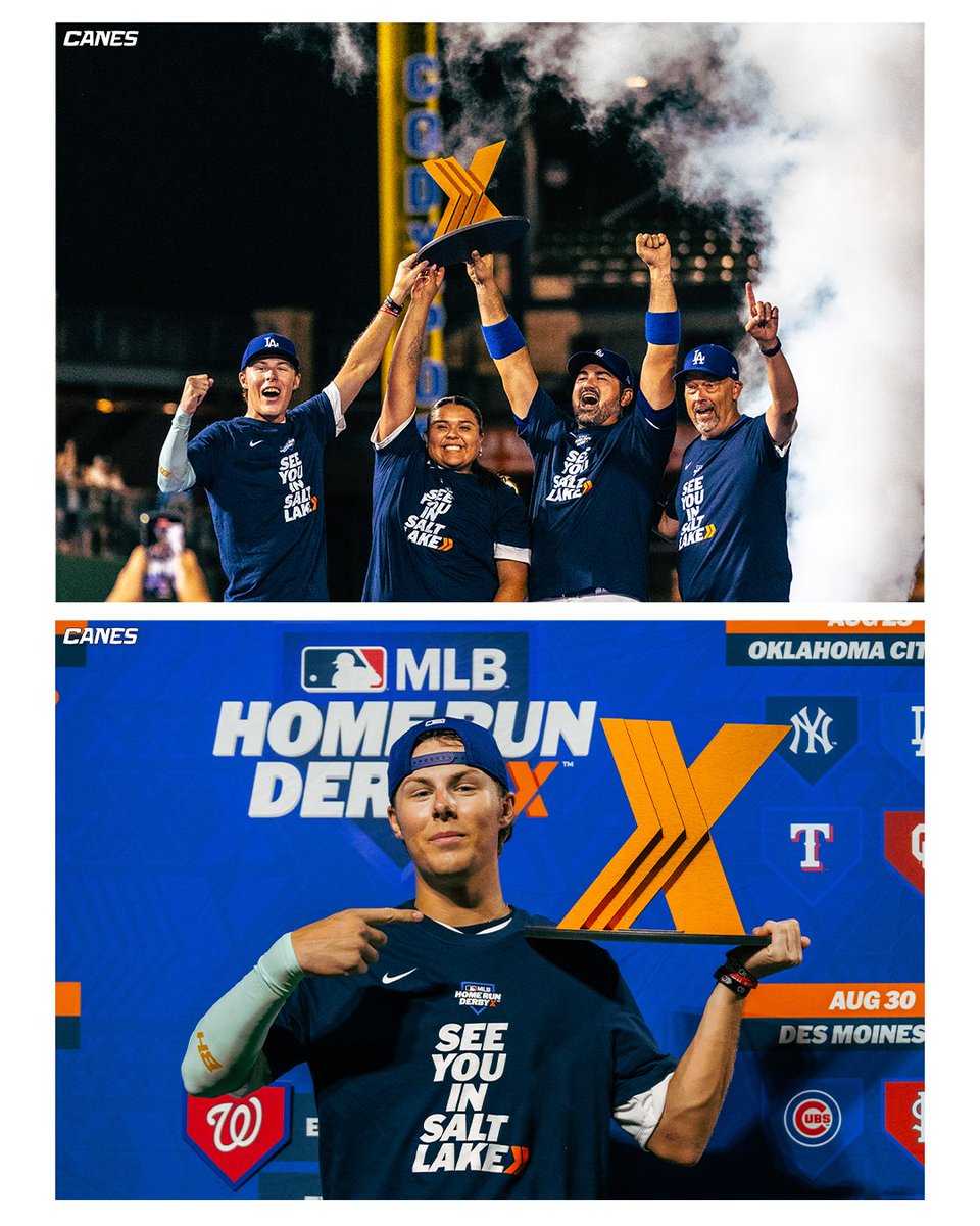 TheCanesBB's tweet image. CHAMPS! @Turn2Grady and the Dodgers take home the @homerunderbyx in Round Rock! Next stop: Salt Lake City, Utah in September📍
#thecanes #DifferentBrandOfBaseball