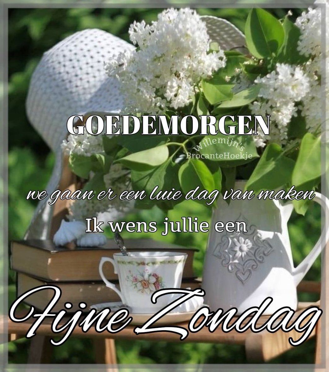 Goedemorgen iedereen