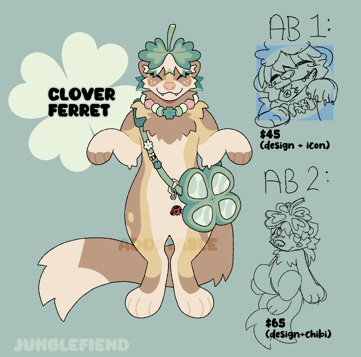 JungleFiends's tweet image. 🍀adoptable i have available on my toyhouse!!

#furryartist #furryadoptable