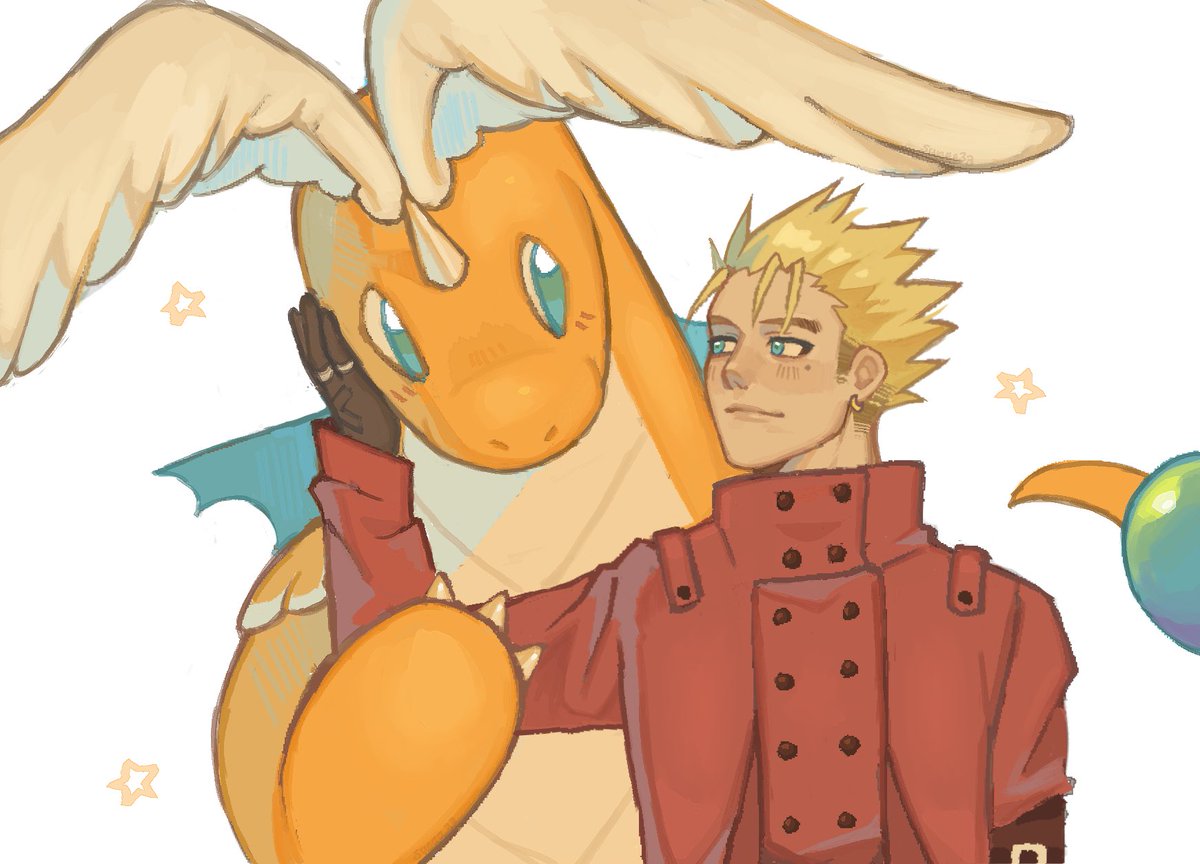 sunaa_33's tweet image. doodled my favs
#trigun #pokemon