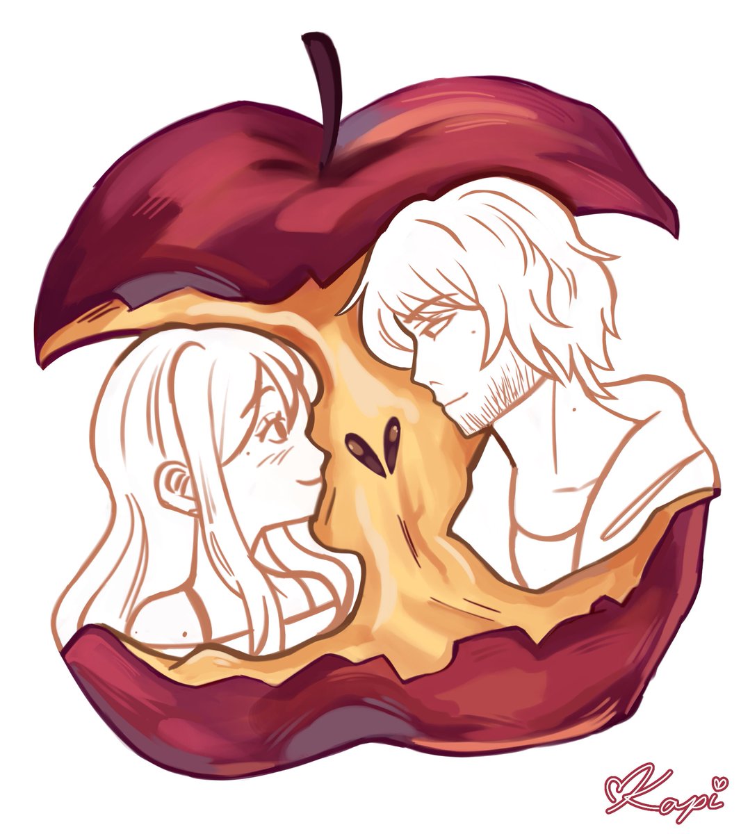kop1bean's tweet image. apple trend but it’s aarmau #aphtwt #aphmaufanart #aphmau