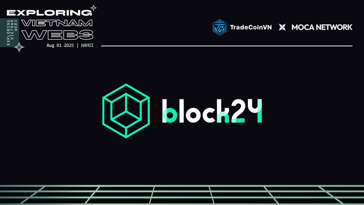 TCVNcommunity's tweet image. 🔥 Exploring VIETNAM Web3 - Chào Đón Đối Tác Block24
@block24_ai là nền tảng truyền thông và giáo dục Web3 hàng đầu Việt Nam.
Đóng vai trò là cầu nối trong môi trường web3 đầy năng động nhưng còn nhiều rào cản, Block24 giúp các dự án/công ty crypto kết nối…