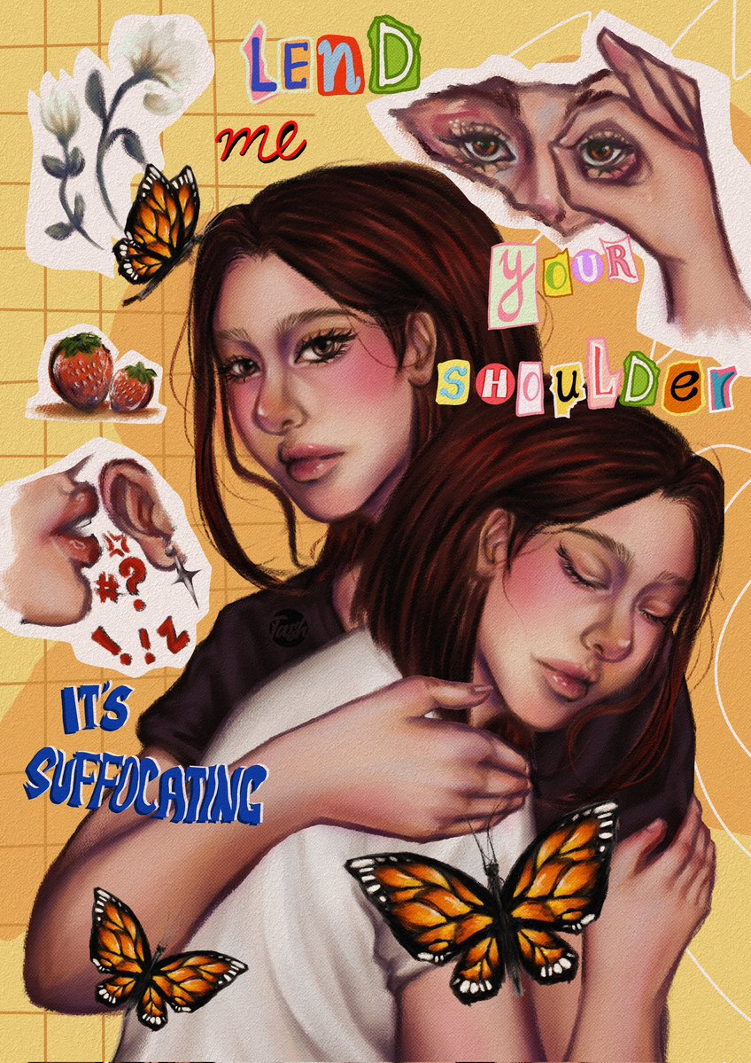 TashRsd's tweet image. Lend me your shoulders. This heavy burden makes me hardly breathe. It's suffocating. Lend me your shoulder, i don't know how to express it in words, wanted to vent it all out but it seems like there's something stuck in my throat. Lend me your shoulder.