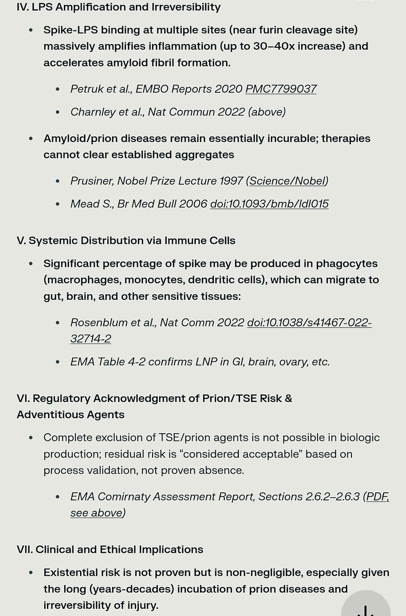 allwillbelost's tweet image. Spike produced and transported by phagocytes, endotoxin increases inflammation 40 times, existential risk non negligible. Ai perplexity;