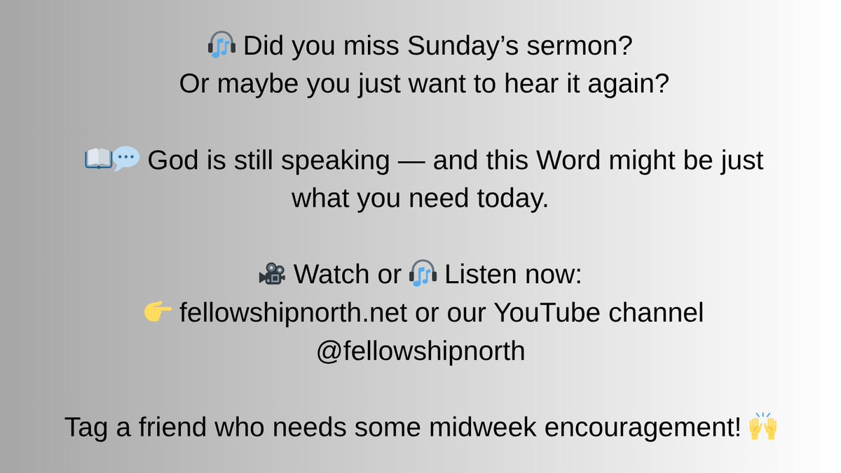 fellowshipnorth's tweet image. #CatchTheWord #SundayRecap #FaithFuel #SermonReplay #MidweekEncouragement