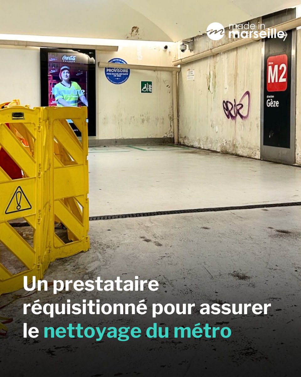 MadeMarseille's tweet image. 🚇 Alors que le comité des usagers des transports réclamait une inspection de santé publique, la RTM a obtenu la réquisition d’un prestataire de nettoyage.
➡️ tinyurl.com/2p9jpuw3