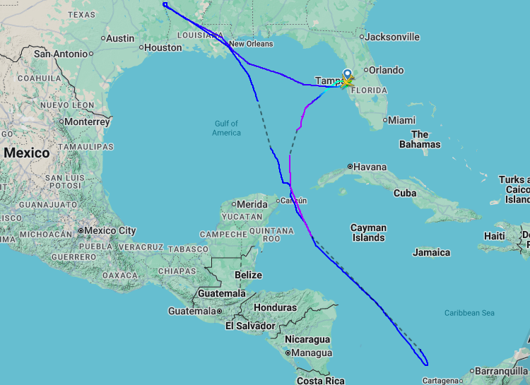 SirListenalot's tweet photo. Old news 🙂
Jul07 #KC135 #AE014D #RCH071 picked up the #F16 Viper Demo Team and took'm to Rionegro, Colombia for the F-AIR. Jul14 KC135 #AE066B #RCH61 dragged them back home. Pic taken from https://t.co/KmhrCfY6RL https://t.co/Kus6FgUh5x