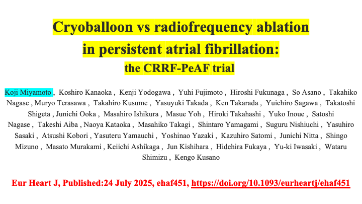 drraviele's tweet photo. 📌#RandomizedTrial
👉 #Cryoballoon non⬇️to #radiofrequency #ablation
in persistent AF
#EPeeps #WomeninEP #afib #CardioTwitter #MedTwitter @PrashSanders @Dominik_Linz @ManlioMarquez @yolyabreuh @DrJasonAndrade @DhirajGuptaBHRS @jacabreracardio @ALFIEEP1 @tomdepotter @EduardoSaad3 https://t.co/VyVNcoXZiA