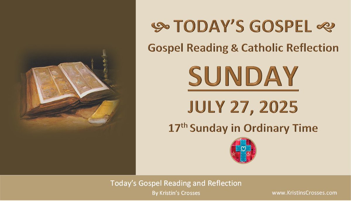 JimFriend's tweet image. 📅 Sunday, July 27, 2025
17th Sunday in Ordinary Time
📖 Luke 11:1–13
“Lord, teach us to pray.” 🙏
The disciples saw Jesus pray, and they wanted what He had. So He gave them the Our Father and taught them to keep knocking.
Prayer is a relationship. One built on trust,…