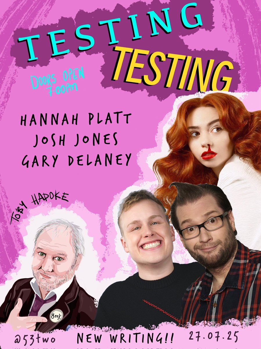 53two's tweet image. 🚨TONIGHT!🚨 What a line up for #TestingTesting in #Manchester!
Grab a ticket for just £10 & catch these legends & allll new material!
🎟️53two.com/whatson
#Manchester #Comedy #Mcr