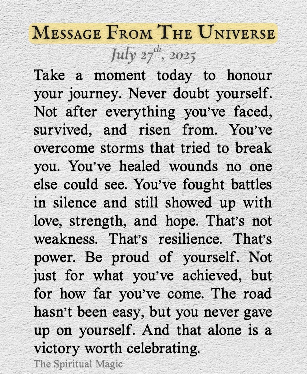 Message from the universe