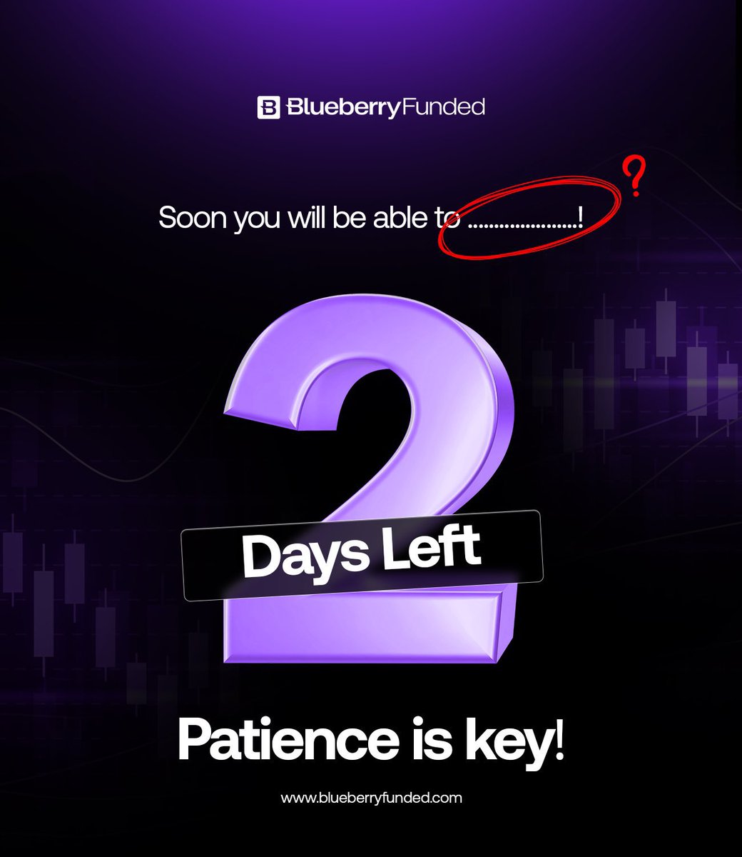 🚨 Only 2 days left until..

everything changes.

- Instant Funding✅

- Lite &amp; Elite Accounts✅

- No daily DD 😮‍💨

Just so you know, there are more juicy details you’ll find out soon enough✅

Patience is key. 

The wait will be worth it.

Trust the process