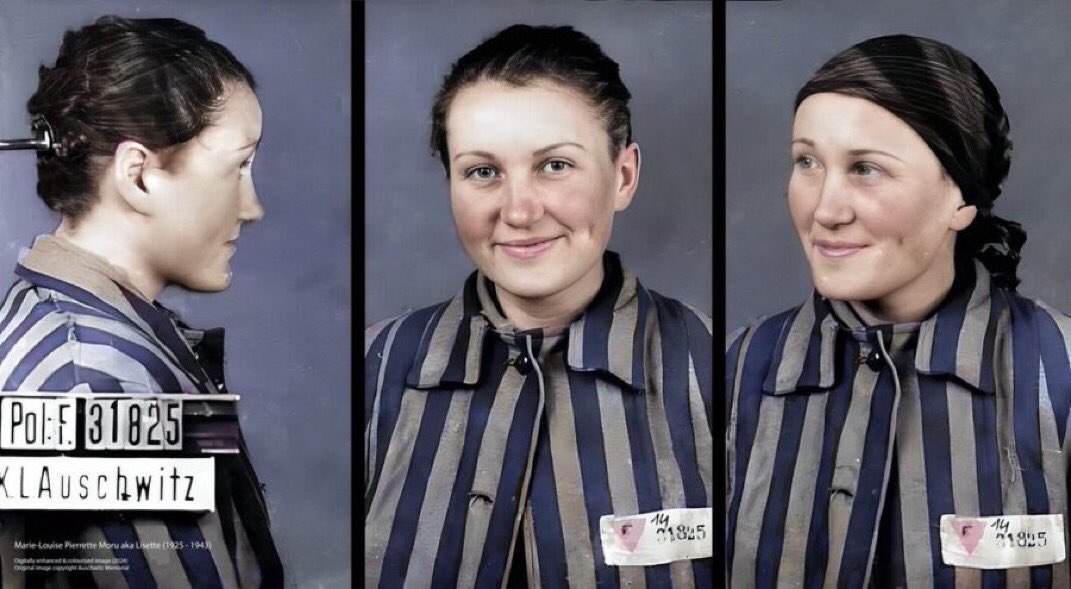 Lisette Moru
"The Smile from Auschwitz"
1/n
Marie-Louise Pierrette Moru, known as Lisette, was born on July 27,  1925. Her father, Joseph Moru, worked in the  shipyard in nearby Lorient. Her mother, Suzanne Gahinet was a fish trader. Lisette was the eldest of three children.