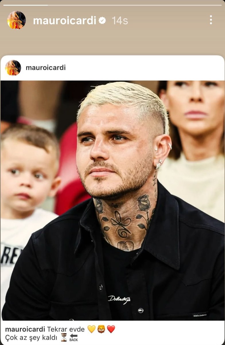 Icardi'nin paylaşımı 
"Tekrar evde,çok az şey kaldı "

Haydi kral çok özledik ❤️💛