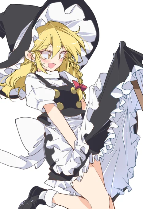 ほうきの扱いにまだ慣れてない頃の魔理沙ちゃん