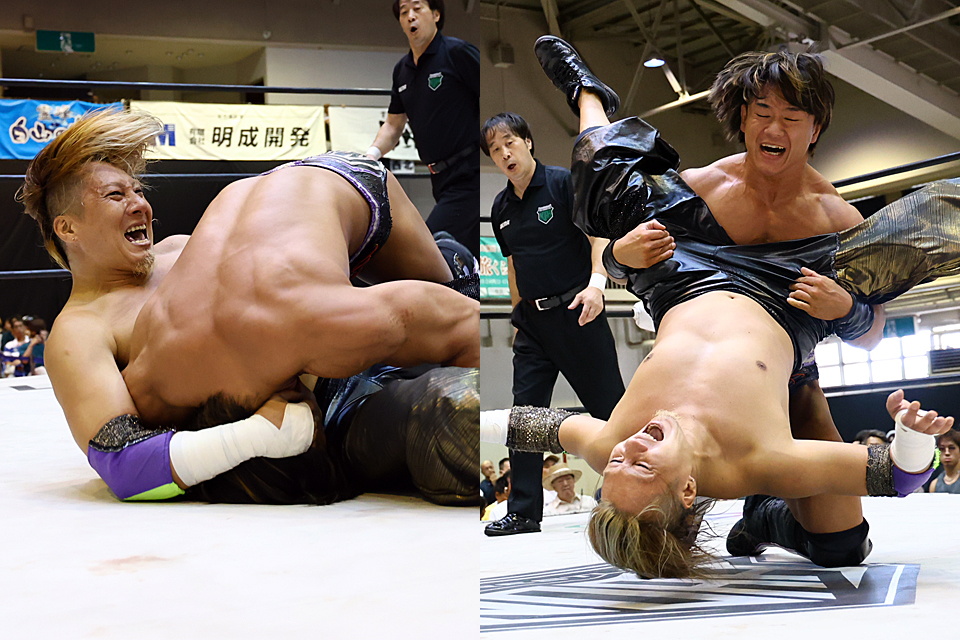 PKDX's tweet image. 【NOAH】「離婚」で渦中のHAYATAが遠藤と熱闘Wフォール 遠藤「最高だよ、お前」も当人は沈黙貫く
dx-sp.gsj.bz/dxnews.Index/d…
#noah_ghc