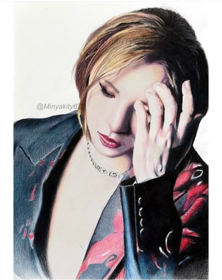 #独学でこれは上手いと思ったらRT
鉛筆画と色鉛筆画のYOSHIKIさん✍ 
#模写 🙏