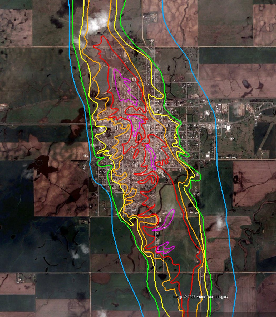 WxArizona's tweet image. Greensburg survey completed! This case is more interesting because it goes to show theres much more going on with subvortices as tornadoes interact with higher surface roughnesses at slower forward speeds. If I could do a Joplin one, I'm sure it would yield similar results.
