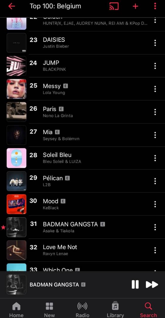 OloyeAwolowo's tweet image. Belgium APPLE MUSIC